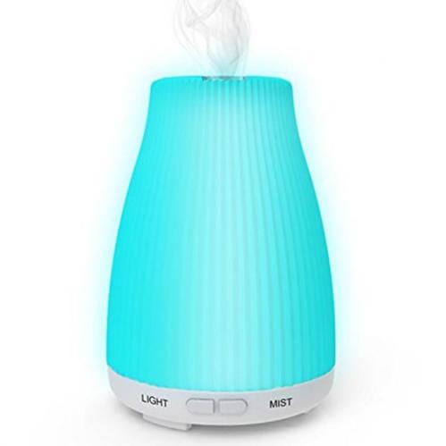 BAXIA TECHNOLOGY Diffuser Aromatherapy Essential Oil Portable Ultrasonic Cool Mist Humidifier with 8 Color LED Night Lights and Waterless Auto Shut-Off for Home Baby Bedroom Office