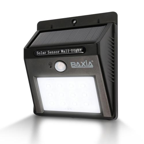 BAXIA TECHNOLOGY Waterproof Wireless Solar Motion Sensor Night Lights - 12 LEDs Bright and Security for Outdoor Garden Wall 